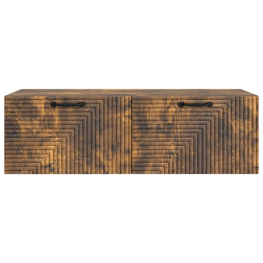 Meuble TV mural Chêne fumé 98 x 41 x 30 cm Bois d'ingénierie - 6