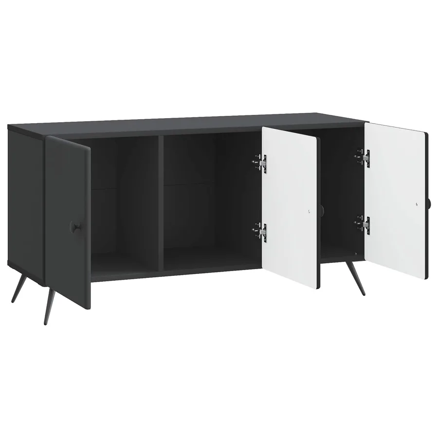 Meuble TV Noir 99 x 34,5 x 50 cm Bois d'ingénierie - 5