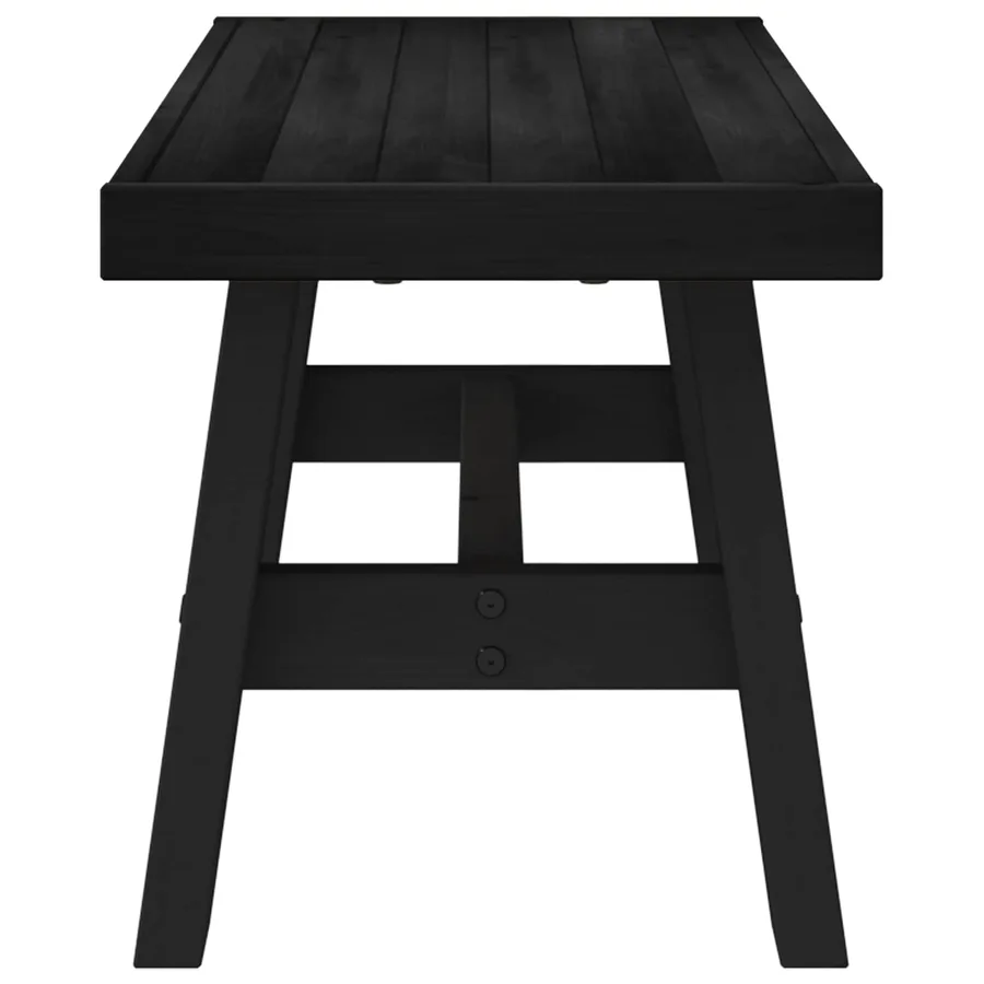Banc de salle à manger NOAIN 120 x 41 x 45 cm Pin massif Noir - 4