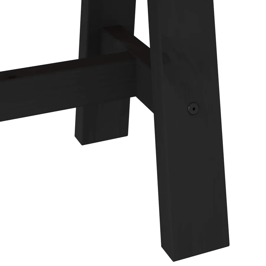Banc de salle à manger NOAIN 120 x 41 x 45 cm Pin massif Noir - 6