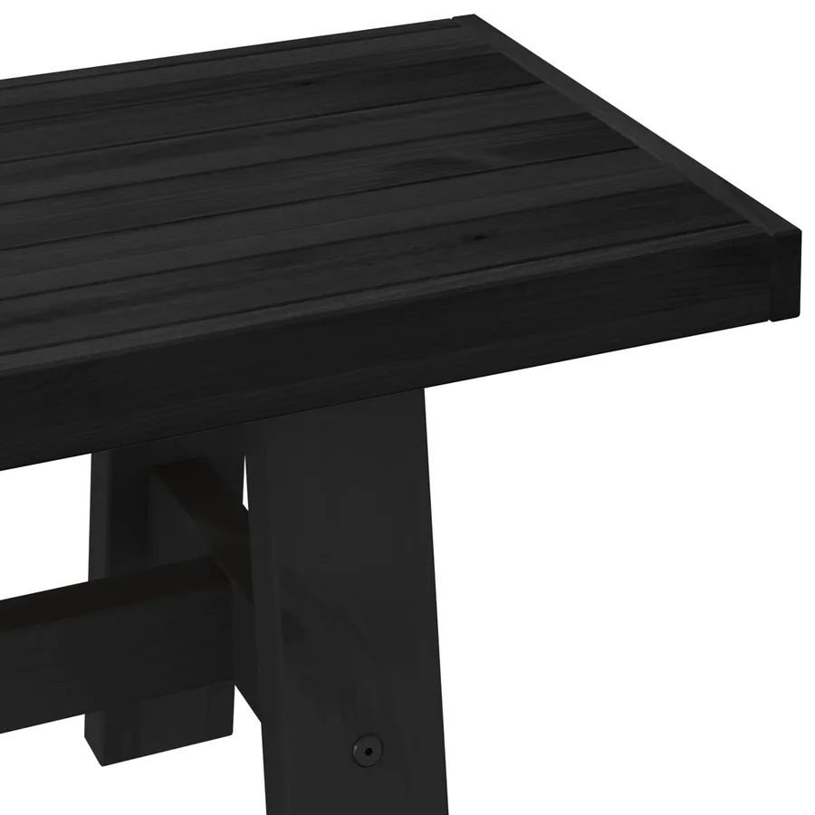 Banc de salle à manger NOAIN 120 x 41 x 45 cm Pin massif Noir - 7