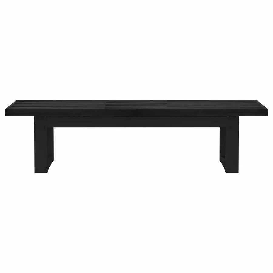 Banc de salle à manger NOAIN 160 x 41 x 45 cm Pin massif Noir - 3
