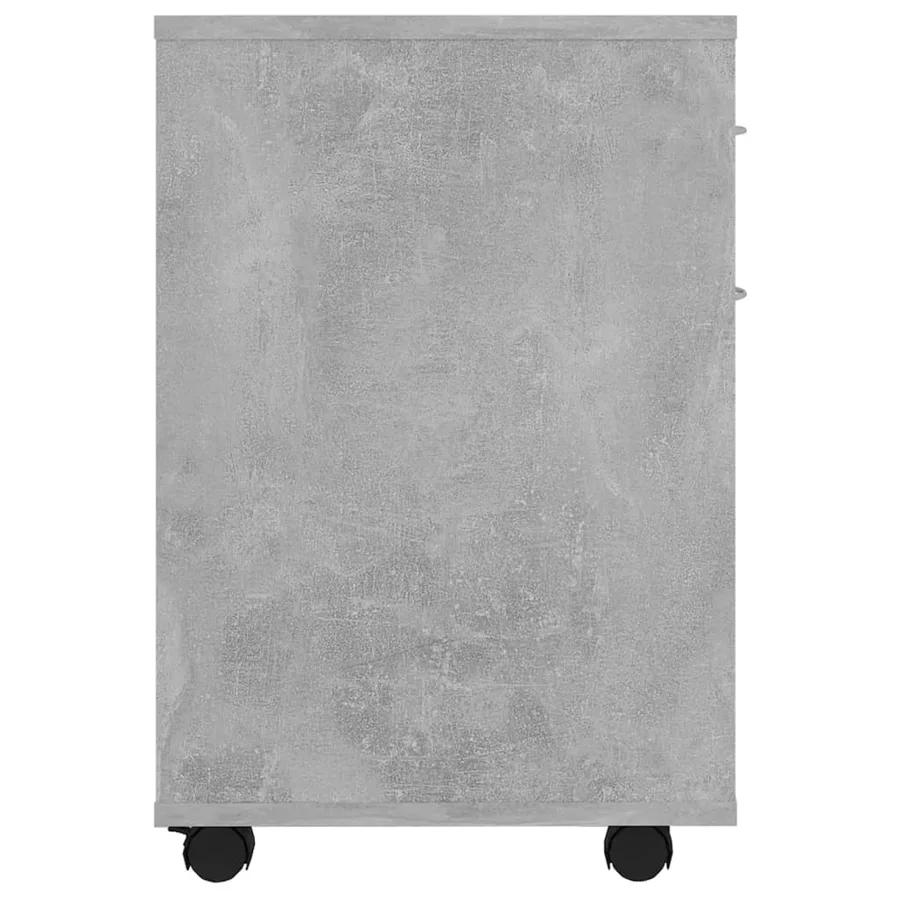Armoire à roulettes Gris béton 45x38x54 cm Bois d’ingénierie - 5