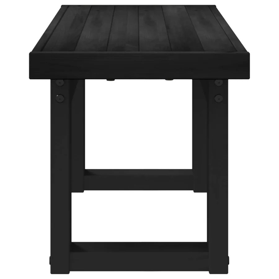 Banc de salle à manger NOAIN 120 x 41 x 45 cm Pin massif Noir - 4