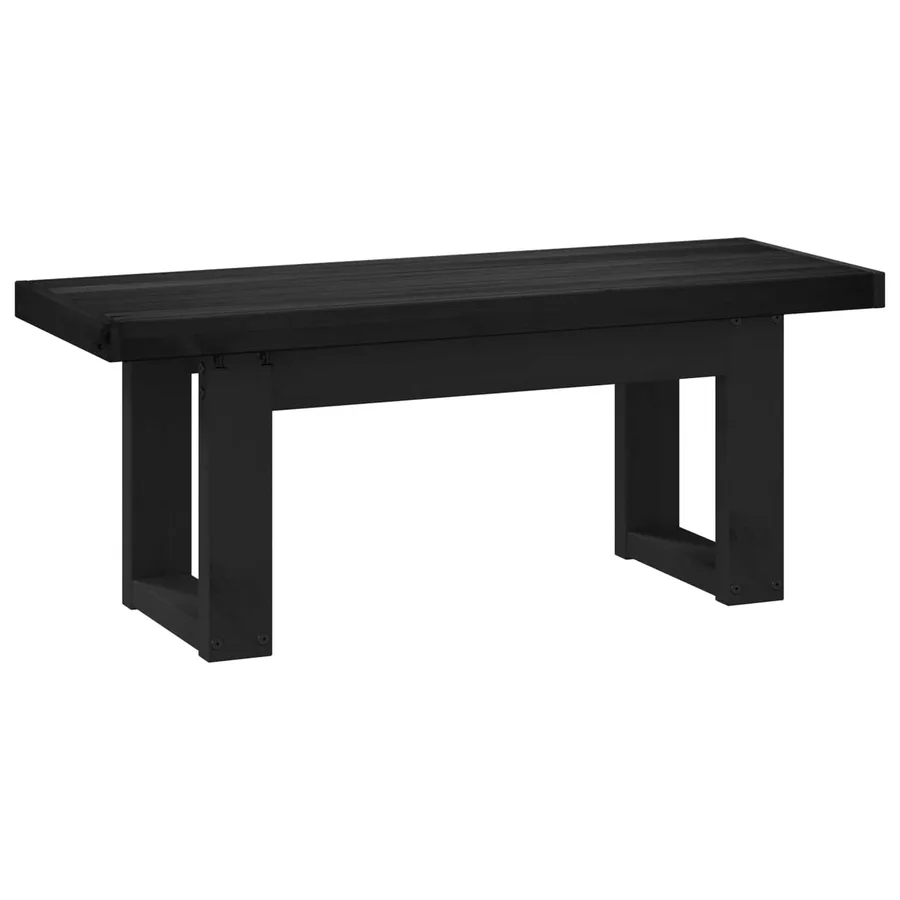 Banc de salle à manger NOAIN 120 x 41 x 45 cm Pin massif Noir - 5