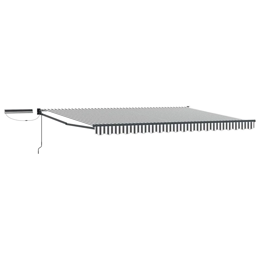 Auvent rétractable électrique Anthracite et blanc 5 x 3 m - 2