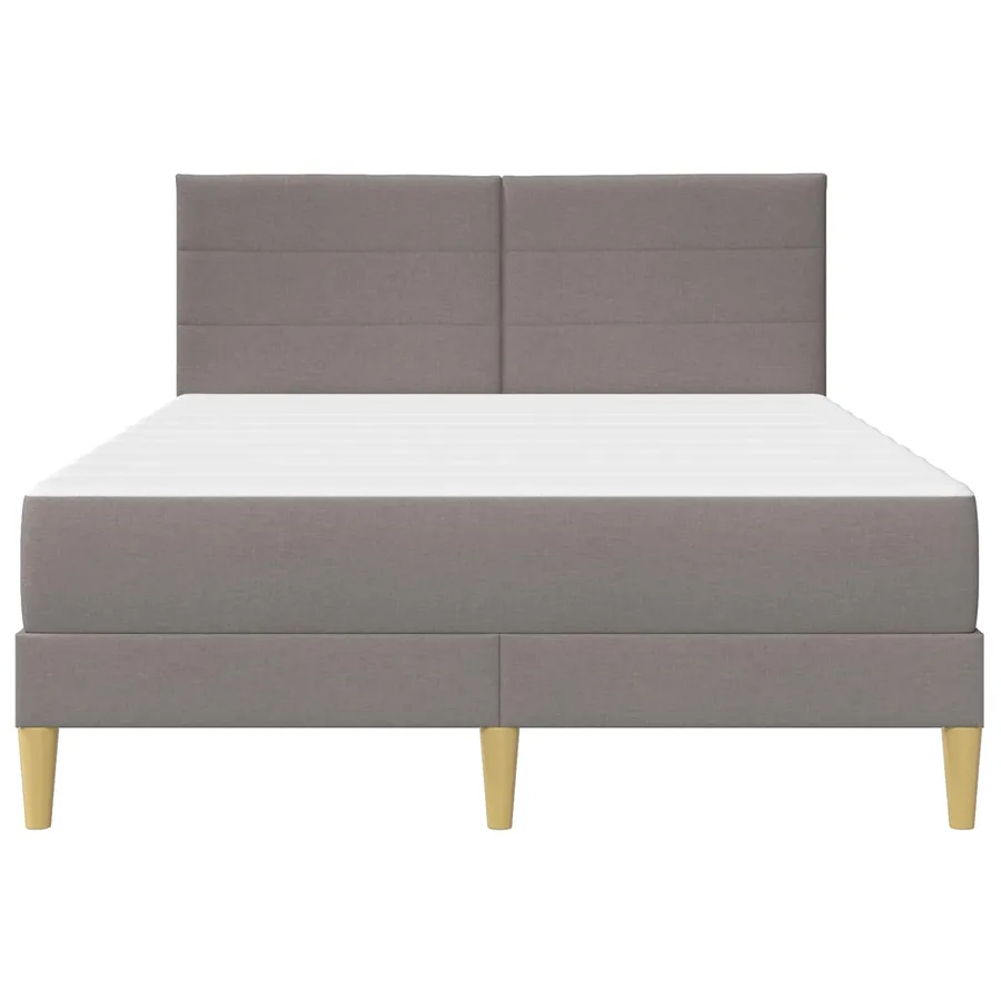 Cadre de lit Taupe 140 x 190 cm Polyester - 6