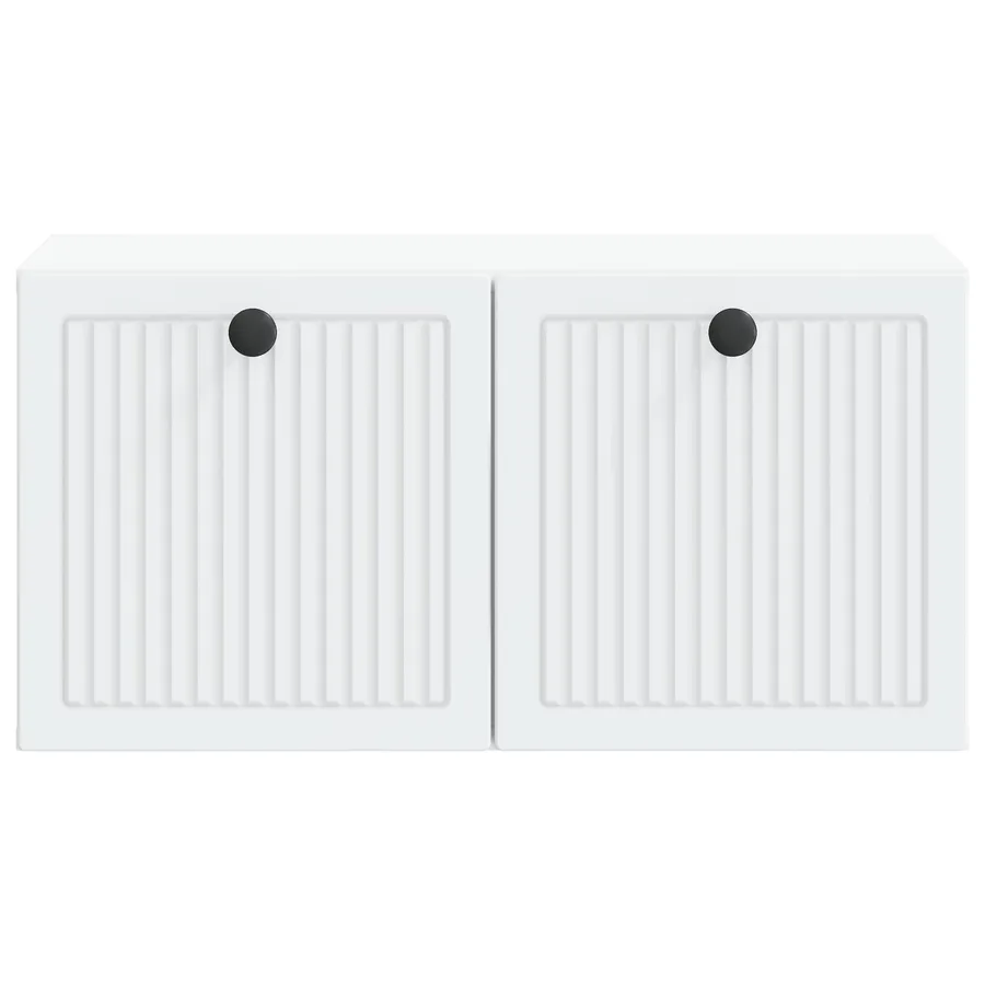 Meuble TV mural Blanc 59,5 x 31 x 30 cm Bois d'ingénierie - 6