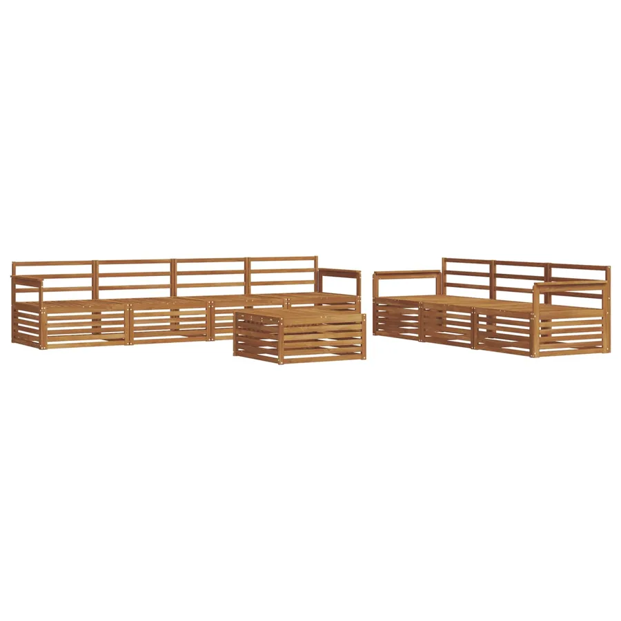 Ensemble de canapés d'extérieur 8 pcs Naturel - 2