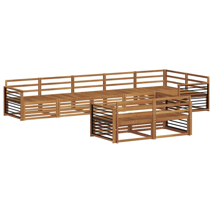 Ensemble de canapés d'extérieur 8 pcs Naturel - 2