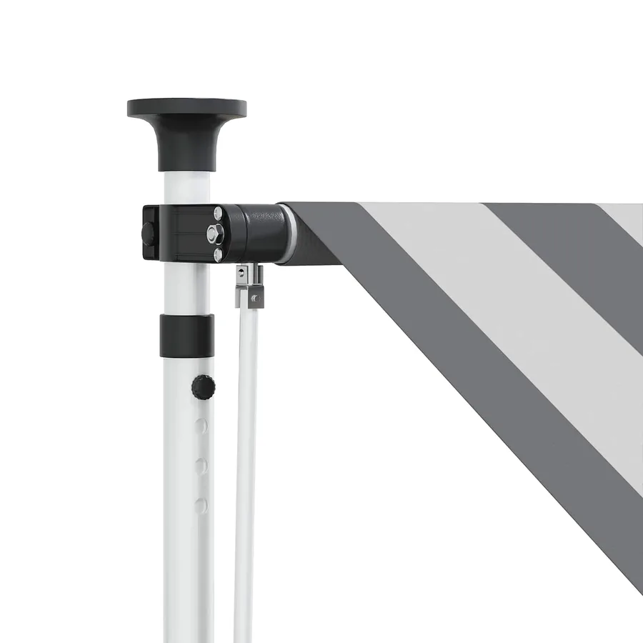 Auvent rétractable manuel Anthracite et blanc 200 cm - 5