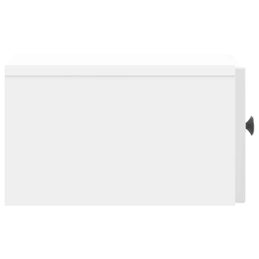 Cabinet de chevet mural Blanc brillant 33 x 34,5 x 20 cm - 6