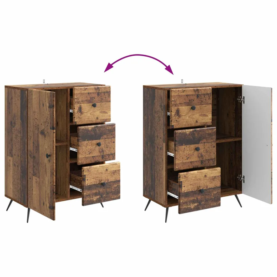 Buffet Bois ancien 66 x 34,5 x 90 cm Bois d'ingénierie - 10