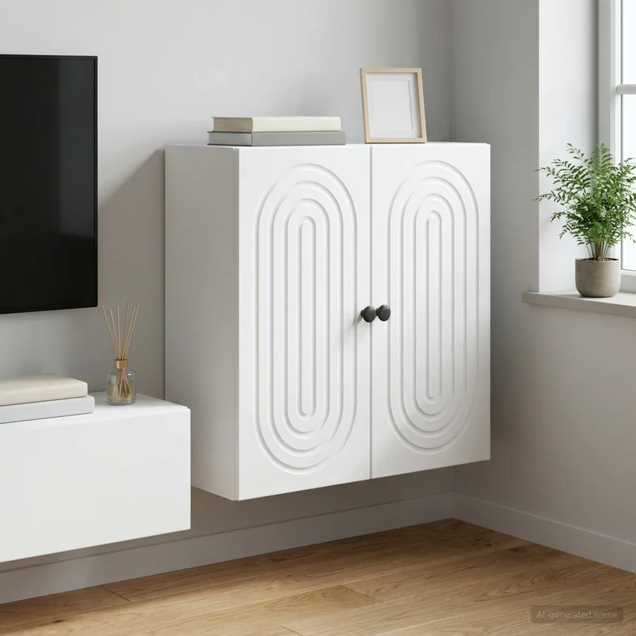 Armoire Murale Blanc 59 x 31 x 60 cm Bois d'ingénierie