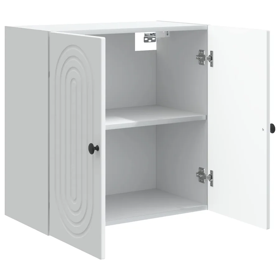 Armoire Murale Blanc 59 x 31 x 60 cm Bois d'ingénierie - 3