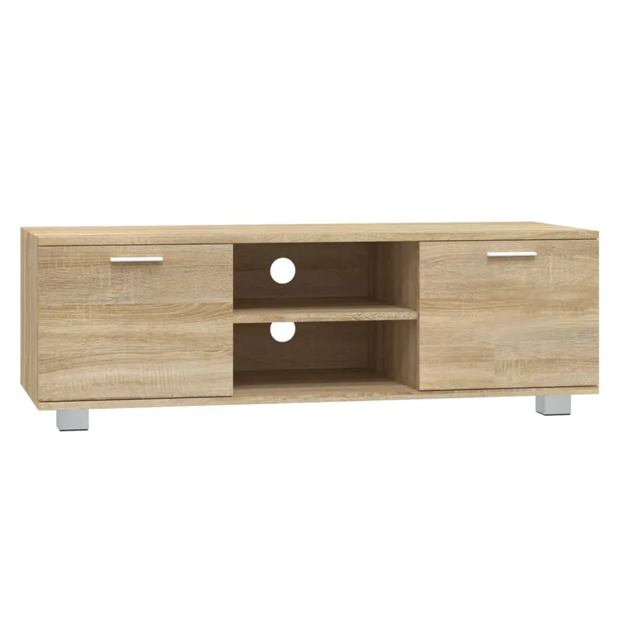Meuble TV Chêne sonoma 120x40,5x35 cm Bois d'ingénierie - 2
