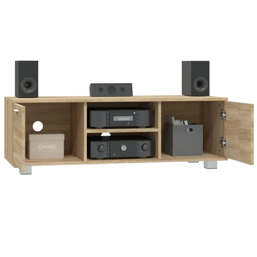 Meuble TV Chêne sonoma 120x40,5x35 cm Bois d'ingénierie - 3