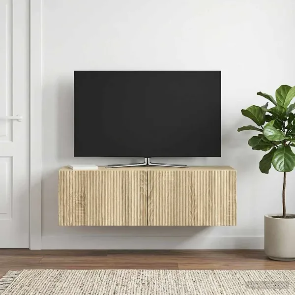 Meuble TV mural Chêne Sonoma 98 x 31 x 30 cm Bois d'ingénierie