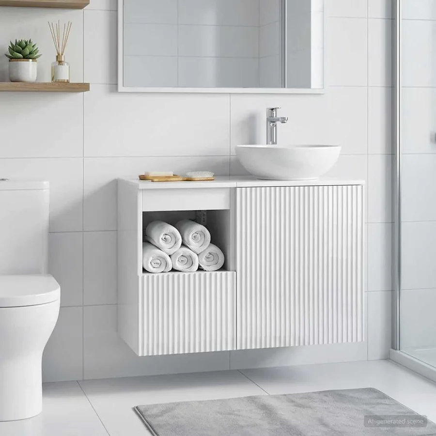 Armoire de salle de bain Blanc brillant 30 x 44,5 x 50 cm
