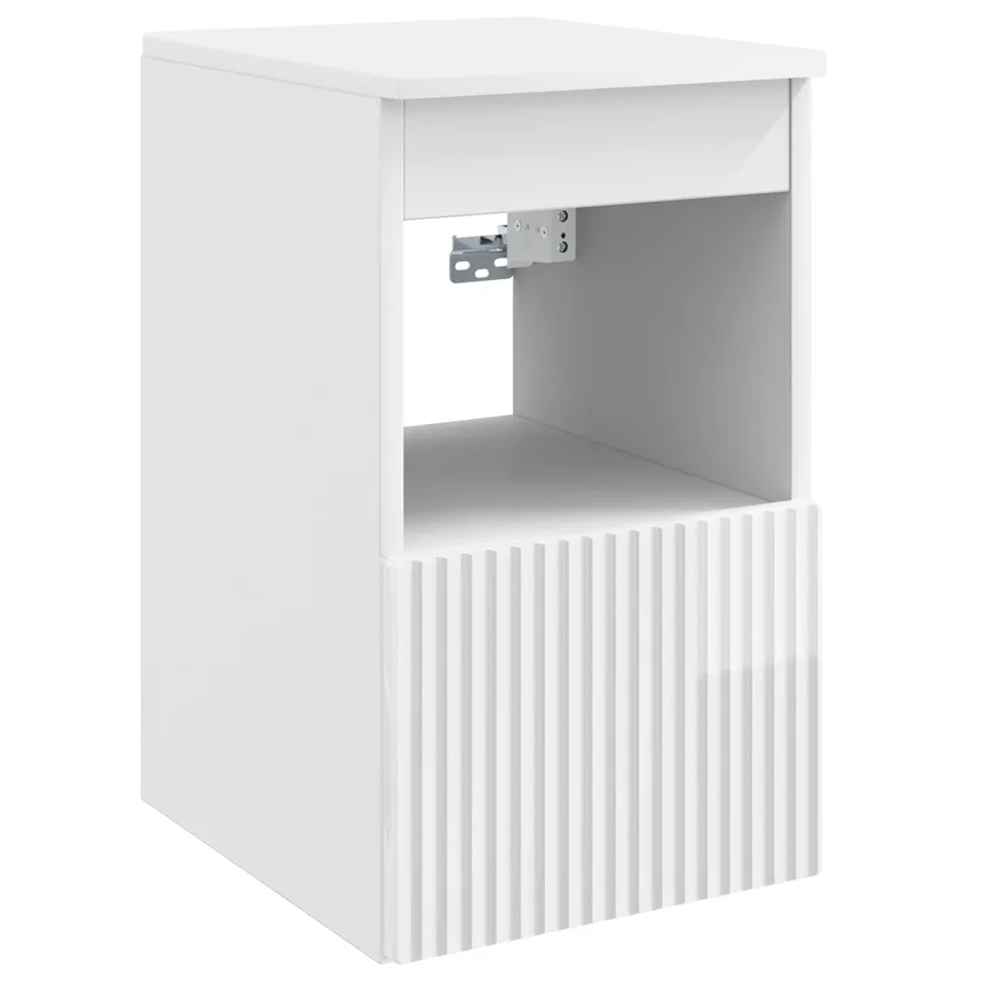 Armoire de salle de bain Blanc brillant 30 x 44,5 x 50 cm - 2