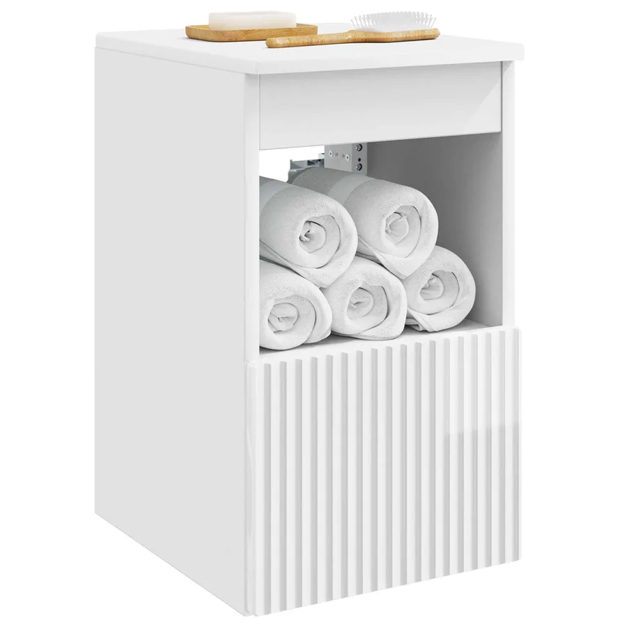 Armoire de salle de bain Blanc brillant 30 x 44,5 x 50 cm - 3