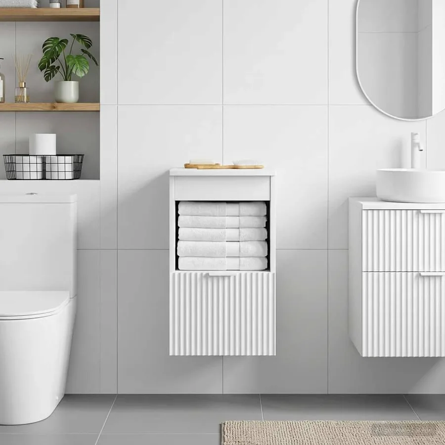 Armoire de salle de bain Blanc brillant 30 x 44,5 x 50 cm - 4