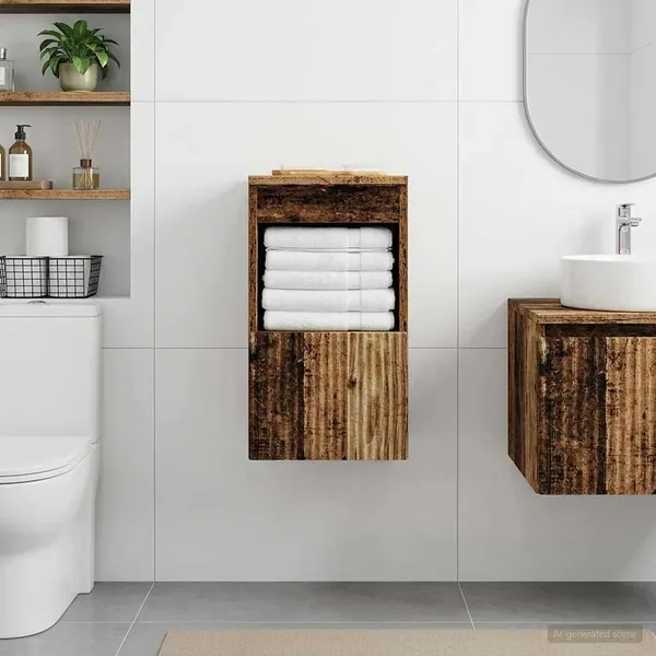 Armoire de salle de bain Bois ancien 30 x 44,5 x 50 cm
