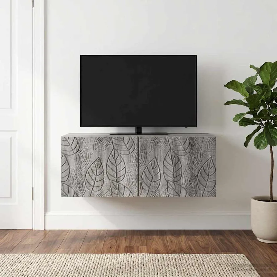 Meuble TV mural 98 x 41 x 30 cm Sonoma gris Bois d'ingénierie