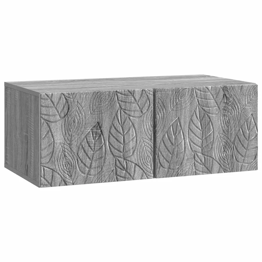 Meuble TV mural 98 x 41 x 30 cm Sonoma gris Bois d'ingénierie - 2