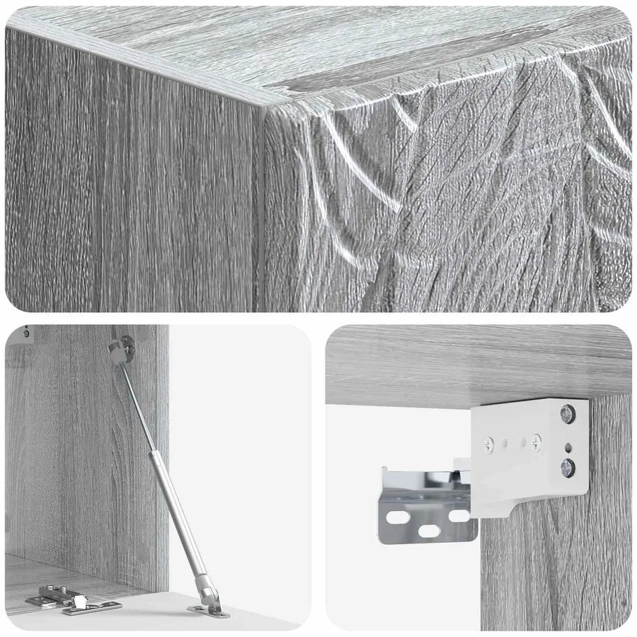 Meuble TV mural 98 x 41 x 30 cm Sonoma gris Bois d'ingénierie - 8