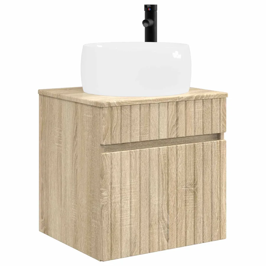 Meuble de lavabo mural Chêne Sonoma 49 x 44,5 x 66 cm - 2