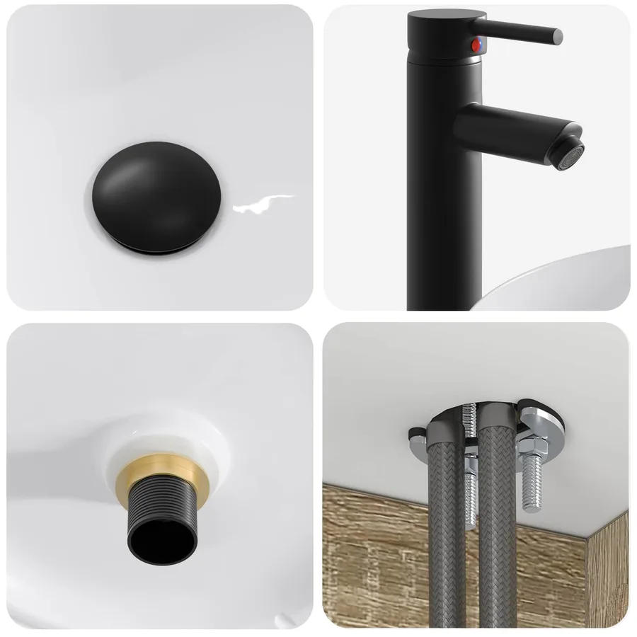 Meuble de lavabo mural Chêne Sonoma 49 x 44,5 x 66 cm - 6