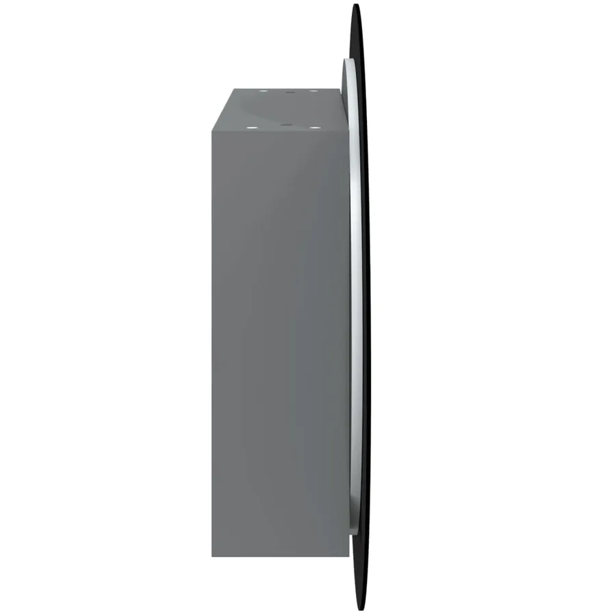 Armoire de salle de bain miroir rond et LED Gris 54x54x17,5 cm - 7