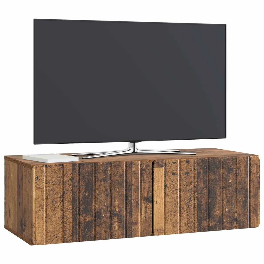 Meuble TV mural 98 x 41 x 30 cm Bois ancien Bois d'ingénierie - 3