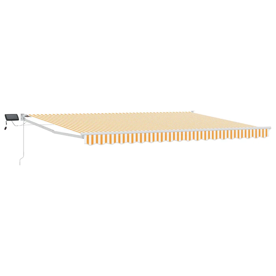 Store rétractable manuel avec LEDs Jaune et blanc 4 x 2 m - 2