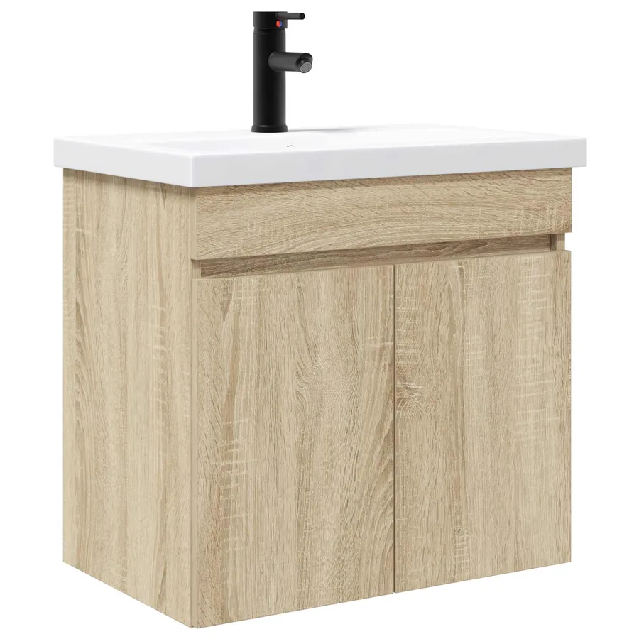 Meuble de salle de bain avec robinet Chêne Sonoma - 2