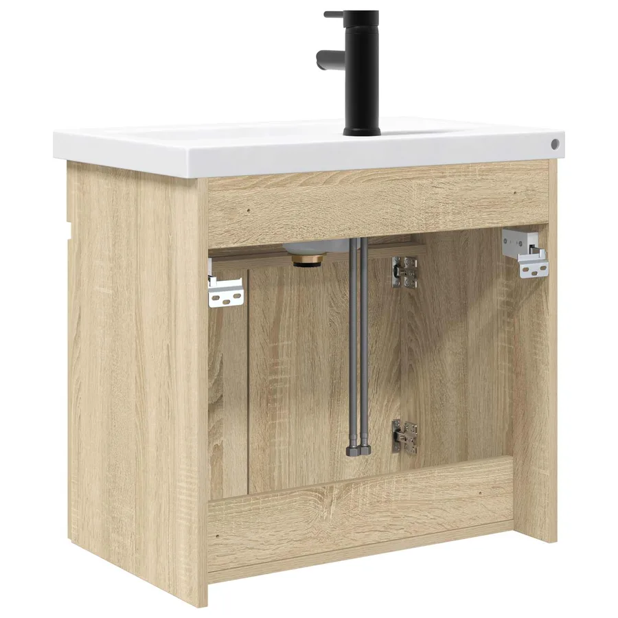 Meuble de salle de bain avec robinet Chêne Sonoma - 7
