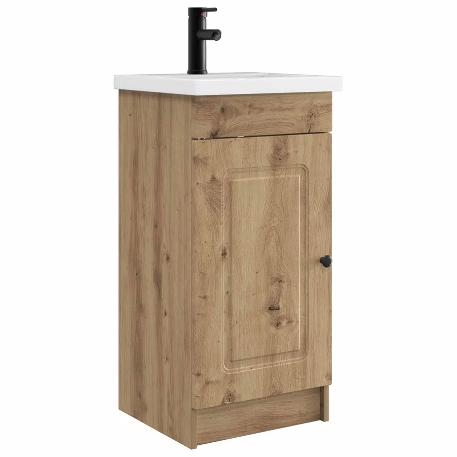 Meuble de salle de bain avec évier Chêne artisanal - 2