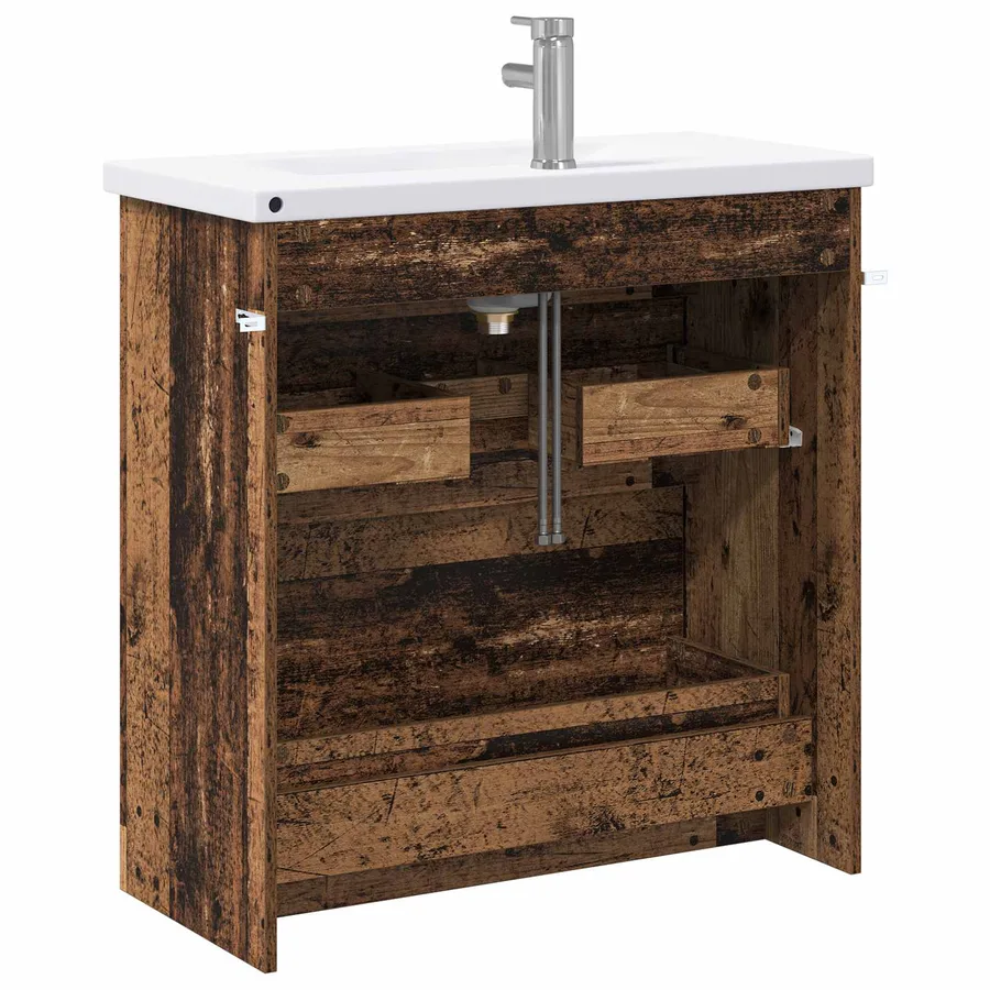 Ensemble de mobilier de salle de bain Bois ancien - 7