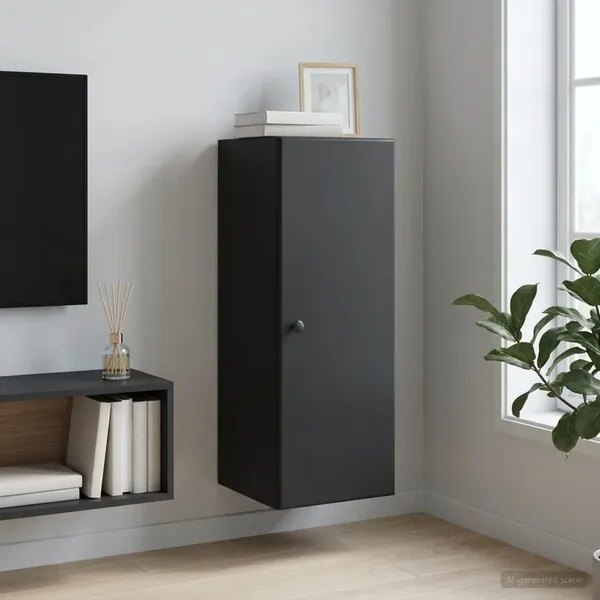 Armoire Murale Noir 33 x 34,5 x 90 cm Bois d'ingénierie