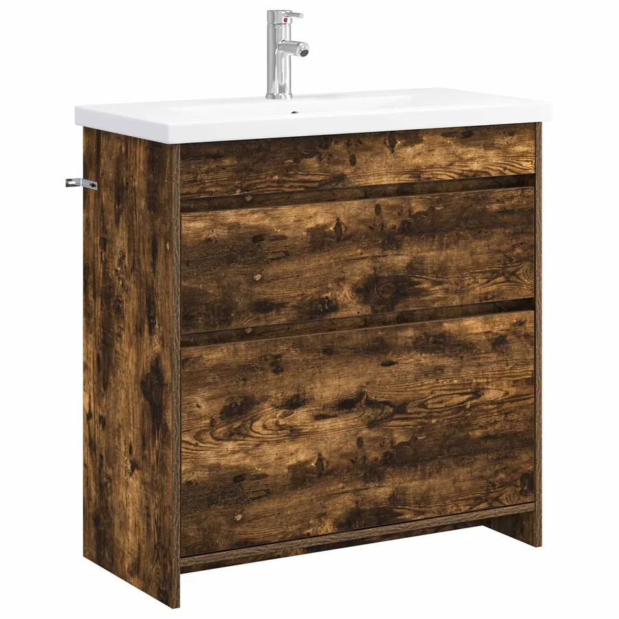 Ensemble de mobilier de salle de bain Chêne fumé - 2