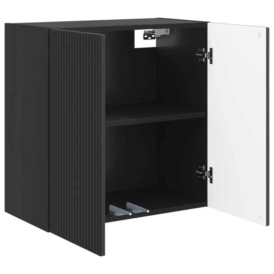 Armoire Murale Noir 59 x 31 x 60 cm Bois d'ingénierie - 3