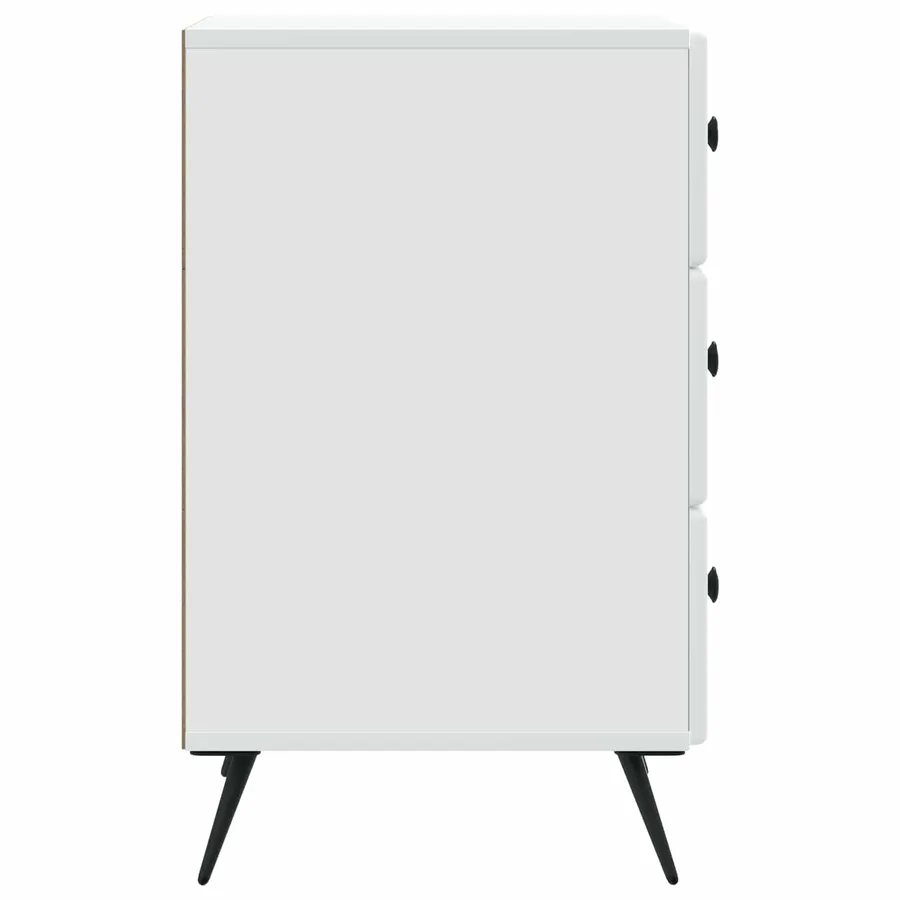 Cabinet de chevet Blanc 43 x 41 x 66,5 cm Bois d'ingénierie - 6