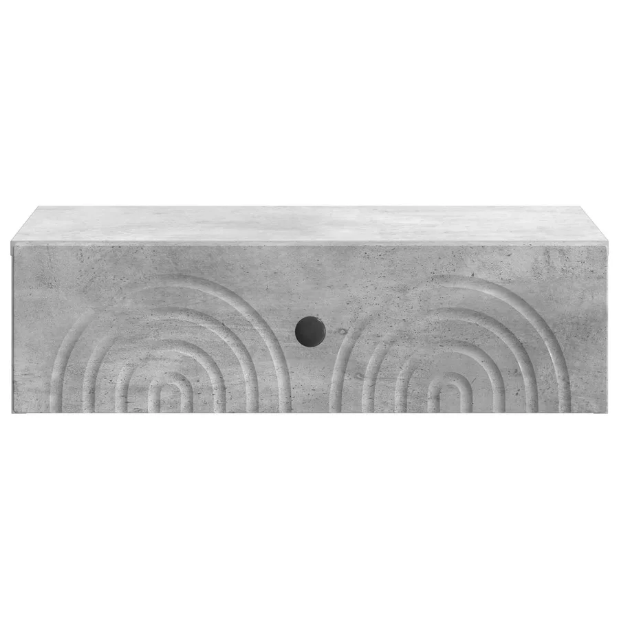 Table d'appoint murale Gris béton 59 x 34,5 x 17 cm - 5