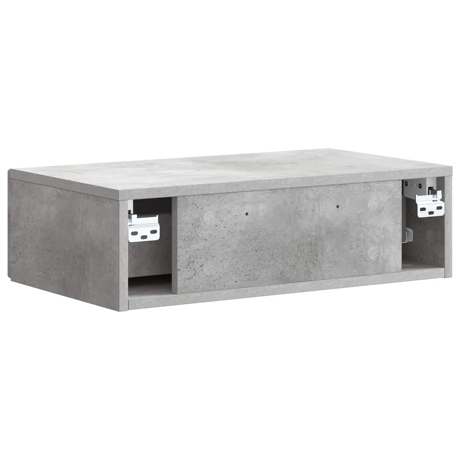 Table d'appoint murale Gris béton 59 x 34,5 x 17 cm - 7