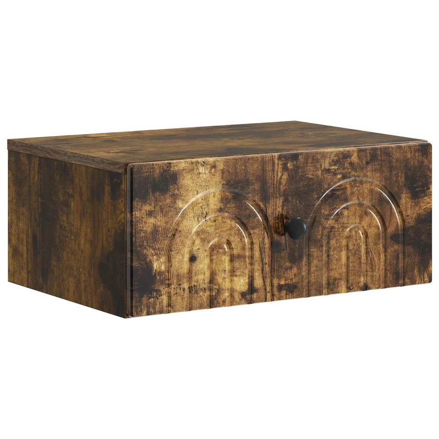 Cabinet de chevet mural Chêne fumé 49 x 34,5 x 20 cm - 2
