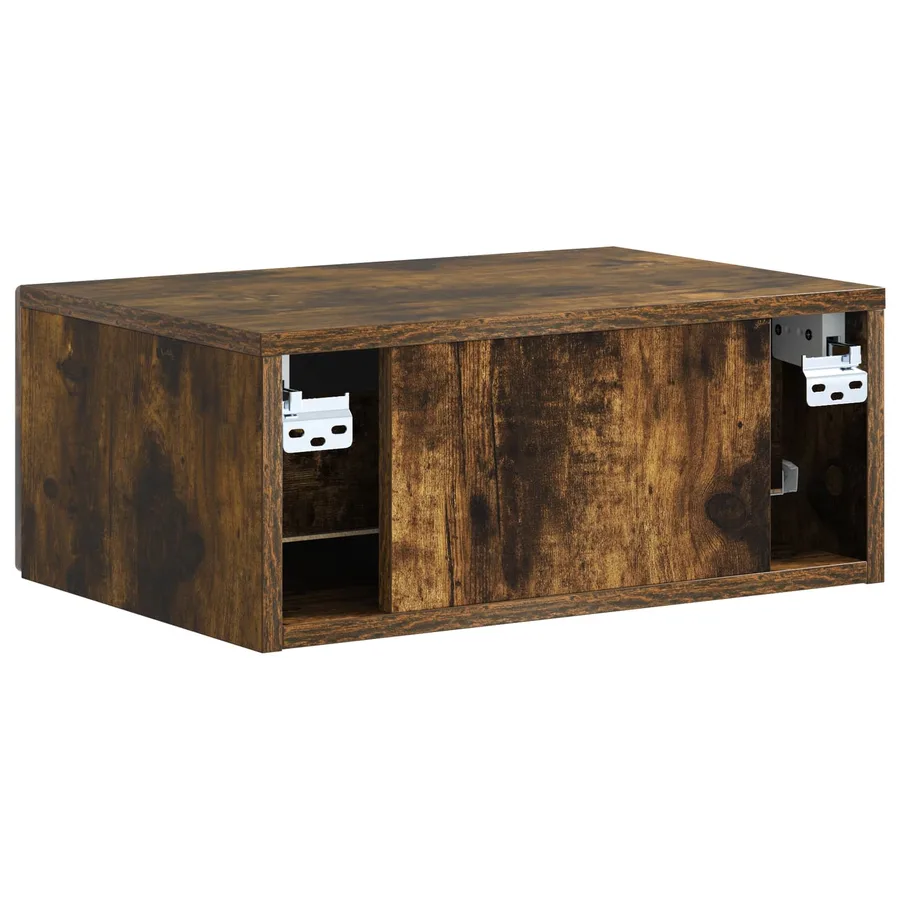 Cabinet de chevet mural Chêne fumé 49 x 34,5 x 20 cm - 7