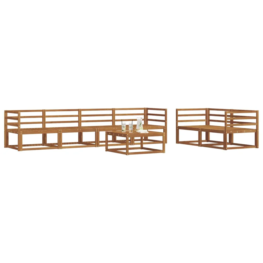 Ensemble de canapés d'extérieur 7 pcs Naturel - 3