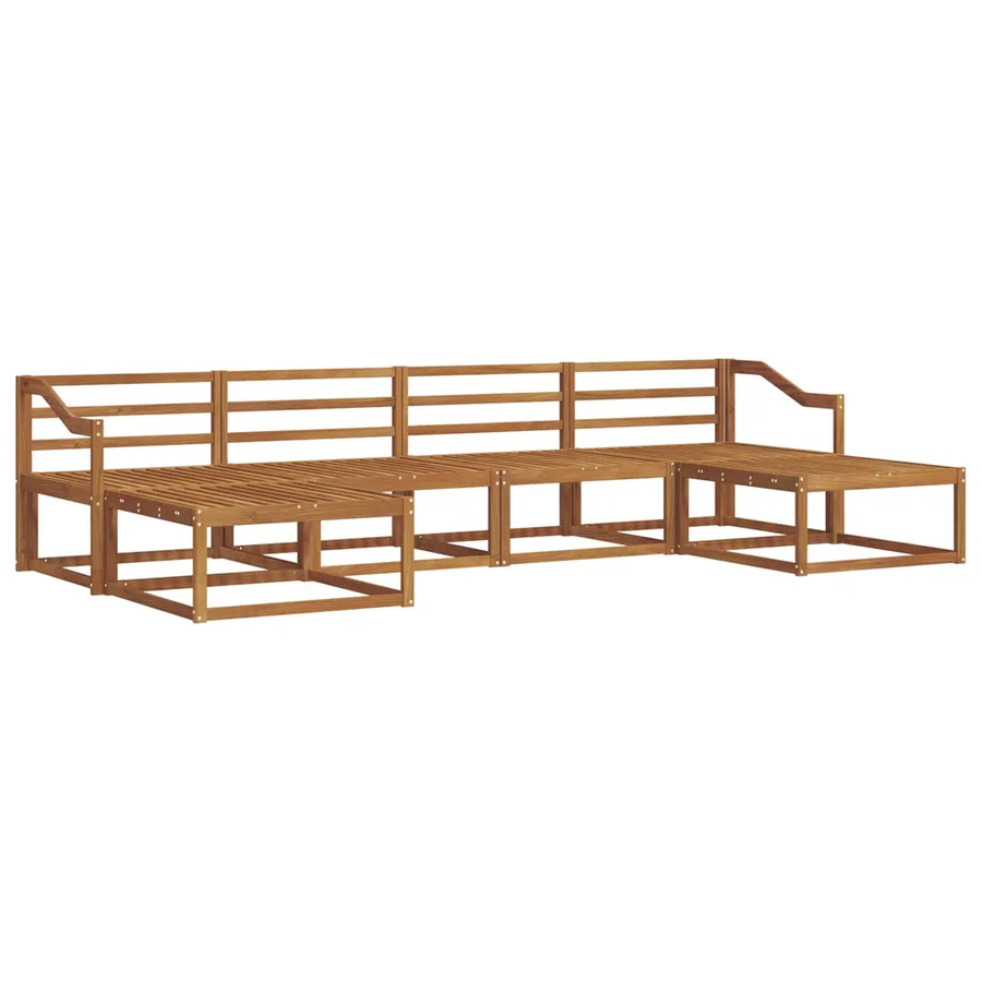 Ensemble de canapés d'extérieur 6 pcs Naturel - 2
