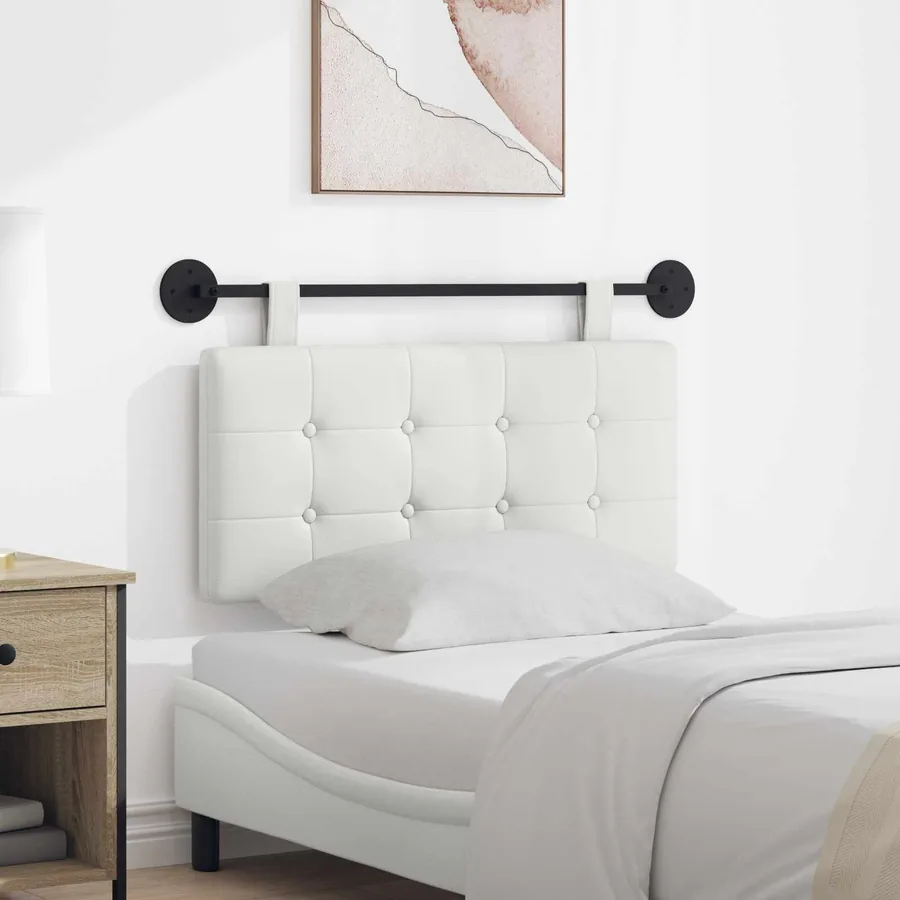 Tête de lit suspendue Blanc Simili cuir